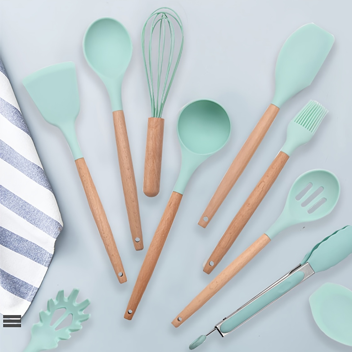 Kitchen Utensil Set 14pcs Silicone Cooking Kitchen Utensils Set Cooking  Tools Turner Tongs Spatula Spoon