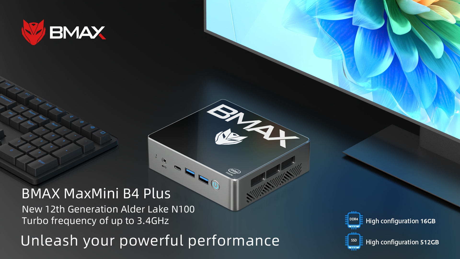  Bmax B4 Plus Mini PC 12th Gen Intel N100(up to 3.4GHz