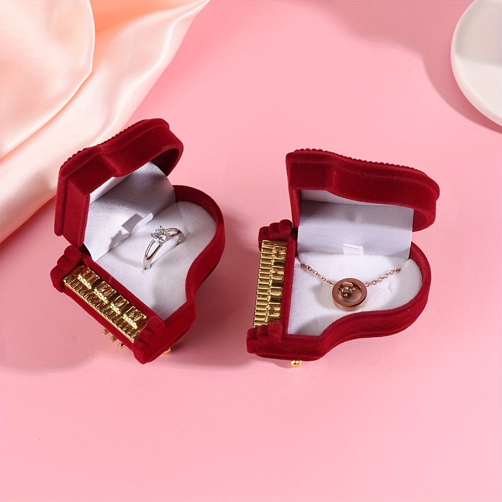 Romantic Piano Ring Box Jewelry Storage Box