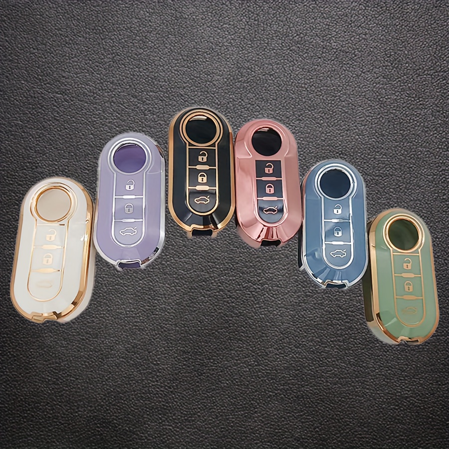 Kaufe TPU-Schlüsselanhänger-Abdeckung mit Schlüsselband für Fiat