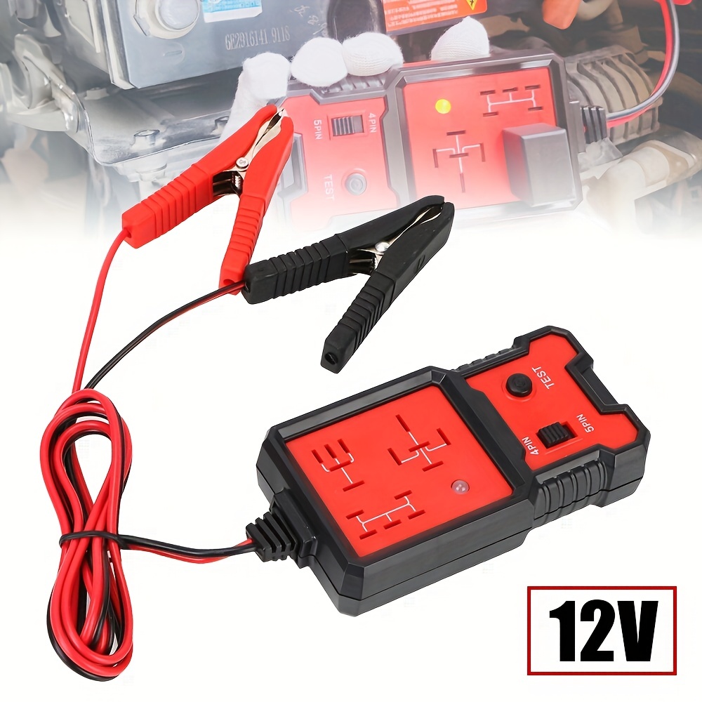 

Handheld Automotive Car Relay Tester With Battery Clips - Diagnose And Test 12v Relays Easily And Quickly