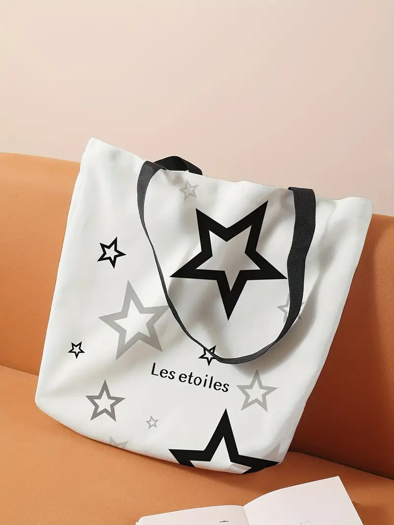graphic handbag multifunctional reusable shopping bag portable travel shoulder bag details 4