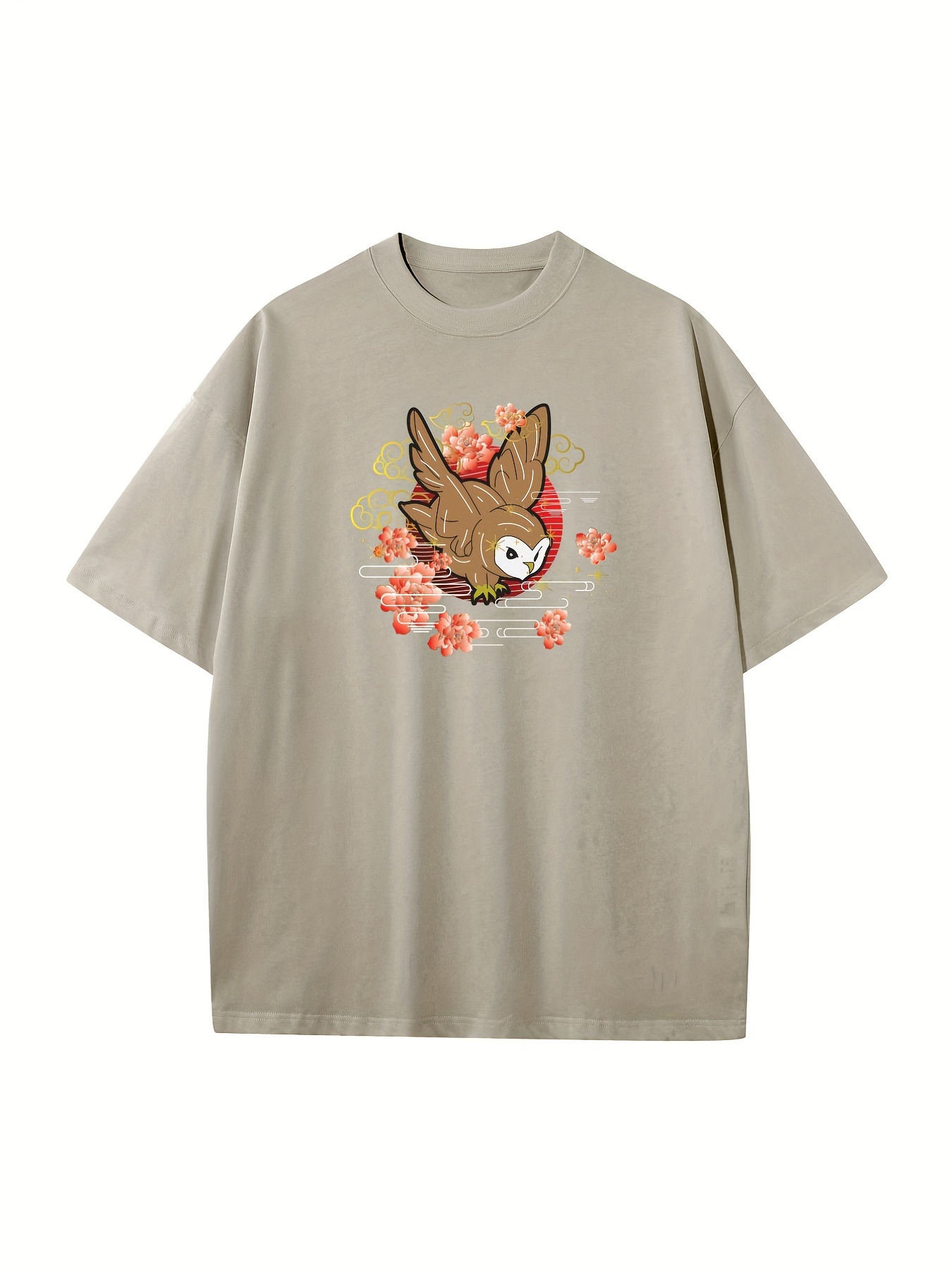 Eevee Flowers Pokemon T-shirt Cute Kawaii Crew Neck Tee 