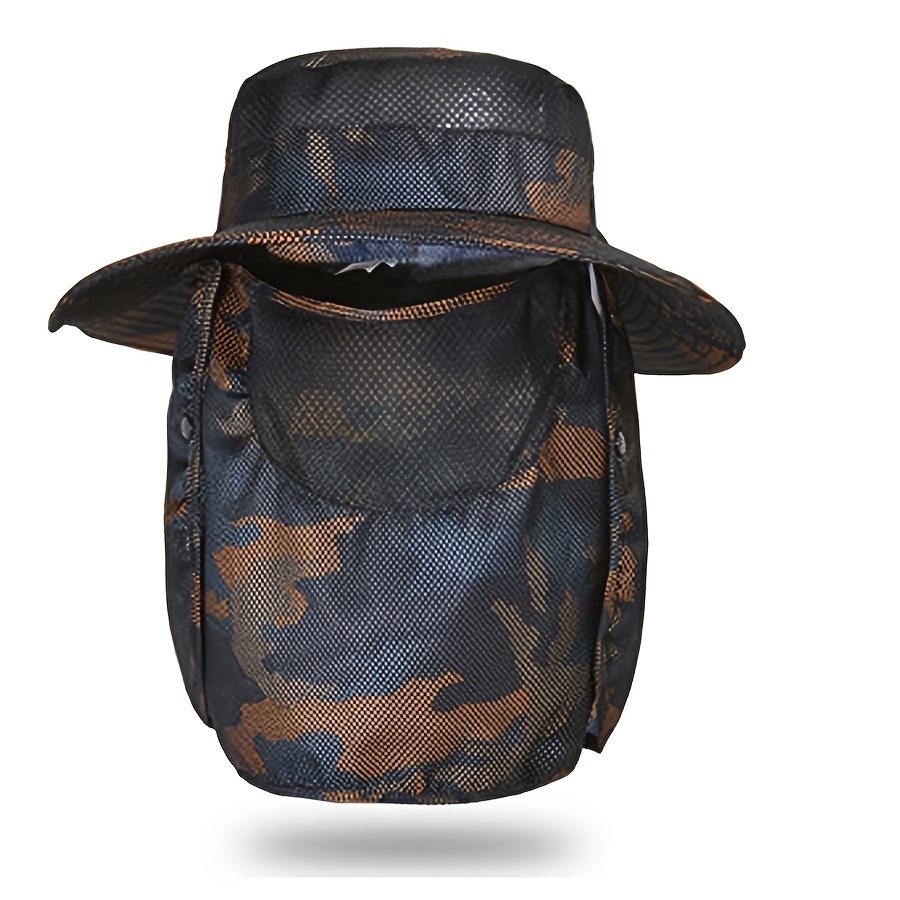 Wide Brim Shade Sun Hat With Breathable Face Cover Mask - Temu Canada