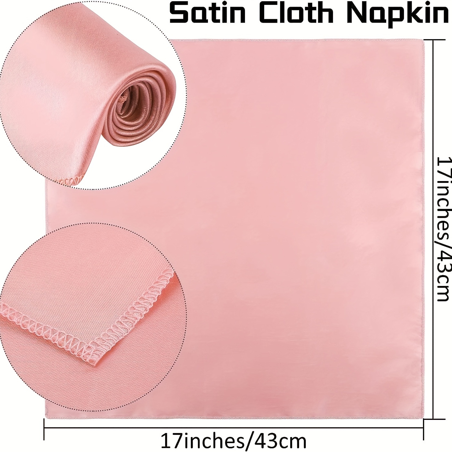 Polyester Napkin Solid Color Napkin Cloth Coral - Temu