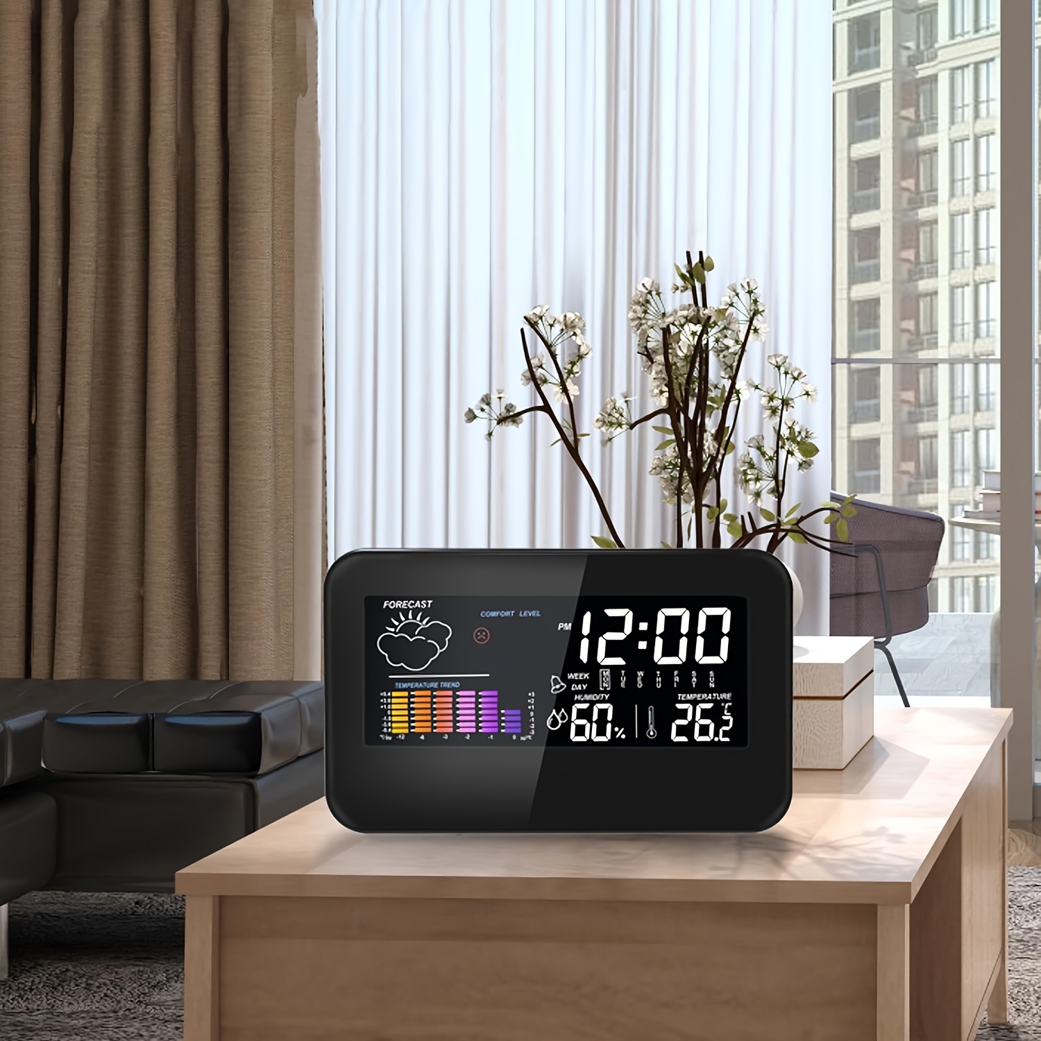 Despertador Inteligente Reloj Proyector Techo, Despertador Proyector Techo  Giratorio de 180°, Carga USB Reloj Despertador de Proyección Digital para  Dormitorio, 7.3 Pulgadas LED Despertador : : Hogar y cocina
