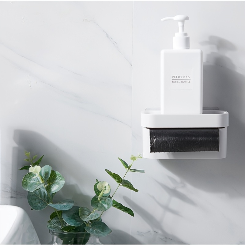 Wall Mounted Trash Bag Dispenser Organizer Conveniently Store and Dispense Garba