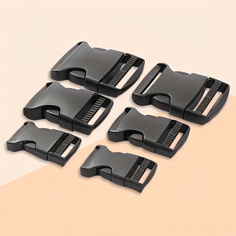 1Set Black Plastic Side Release Buckle Tri-Glide Sliders Webbing Tape Bag  Backpack Seat Belt Dog Collar DIY Sewing Accessories