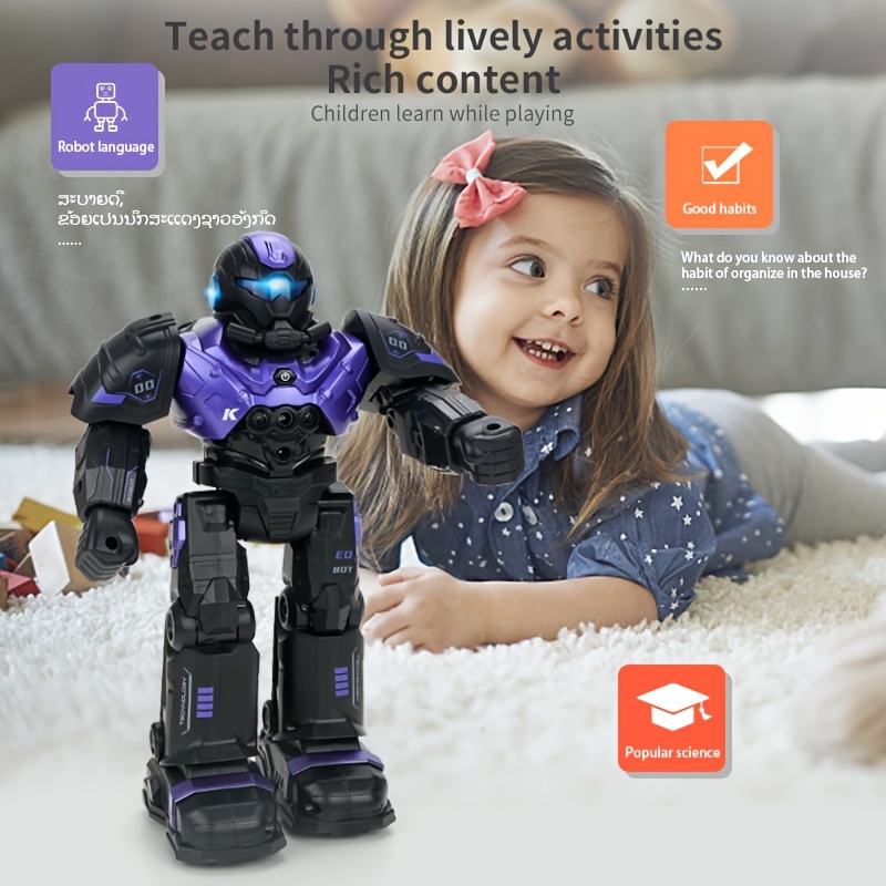 Robot Jouet 4 5 Ans Enfant Programmable avec RC, Intelligent Geste  ContrôLe, Chant Et La Danse, Rechargeable Cadeau d'anniversaire de noël  pour garçon de 6 7 8 9 ans : : Jeux et Jouets
