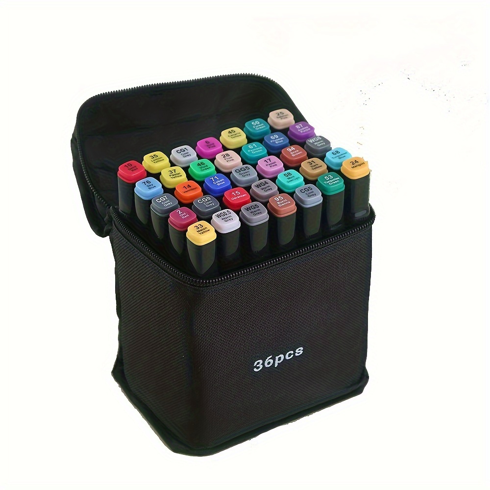 Best Choice Products Set of 168 Alcohol-Based Markers, Dual-Tipped Pens w/  Brush & Chisel Tip, Carrying Case - Natural 