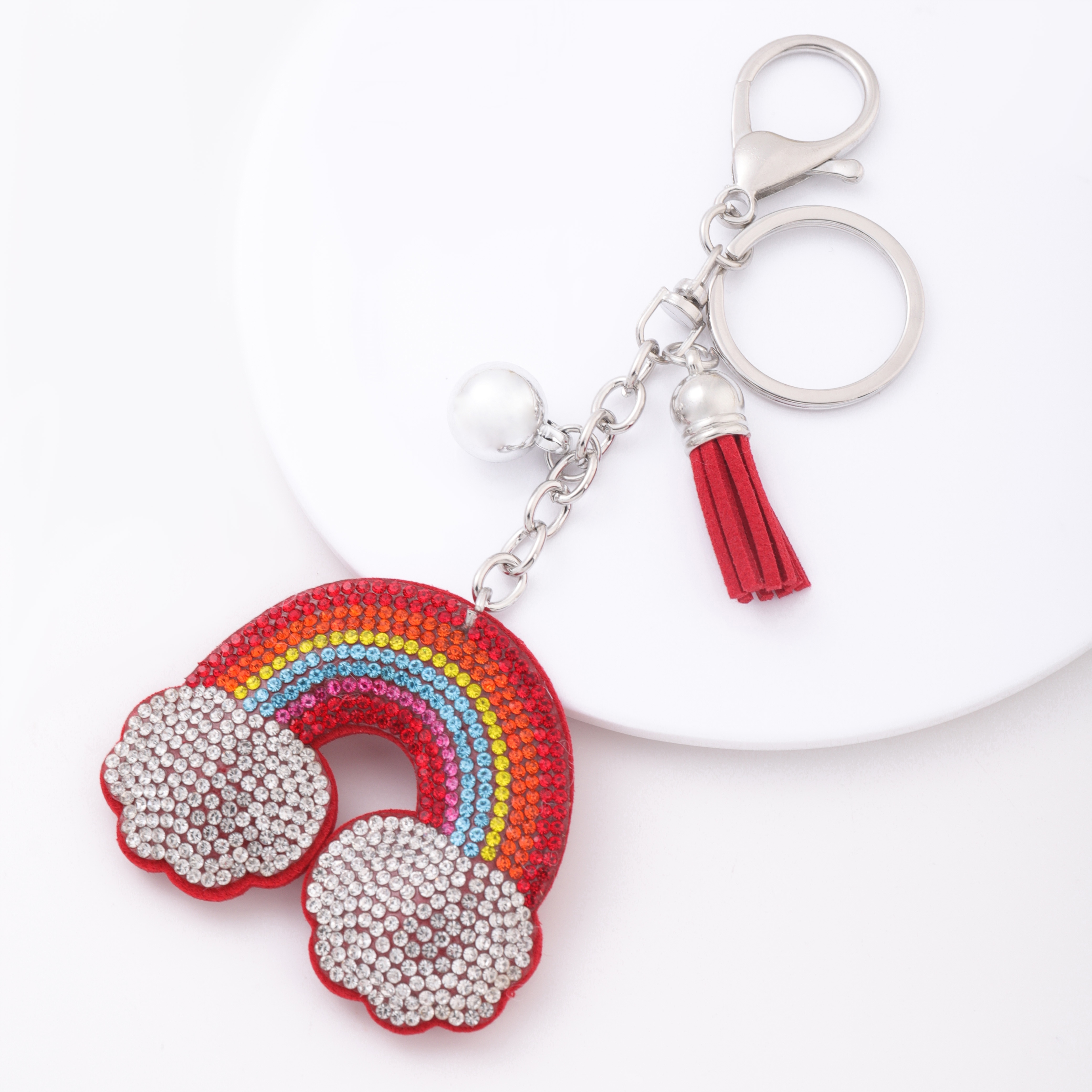 Shining crown Pom Pom Keychain, Backpack Charms, Keychains for Women at   Women's Clothing store