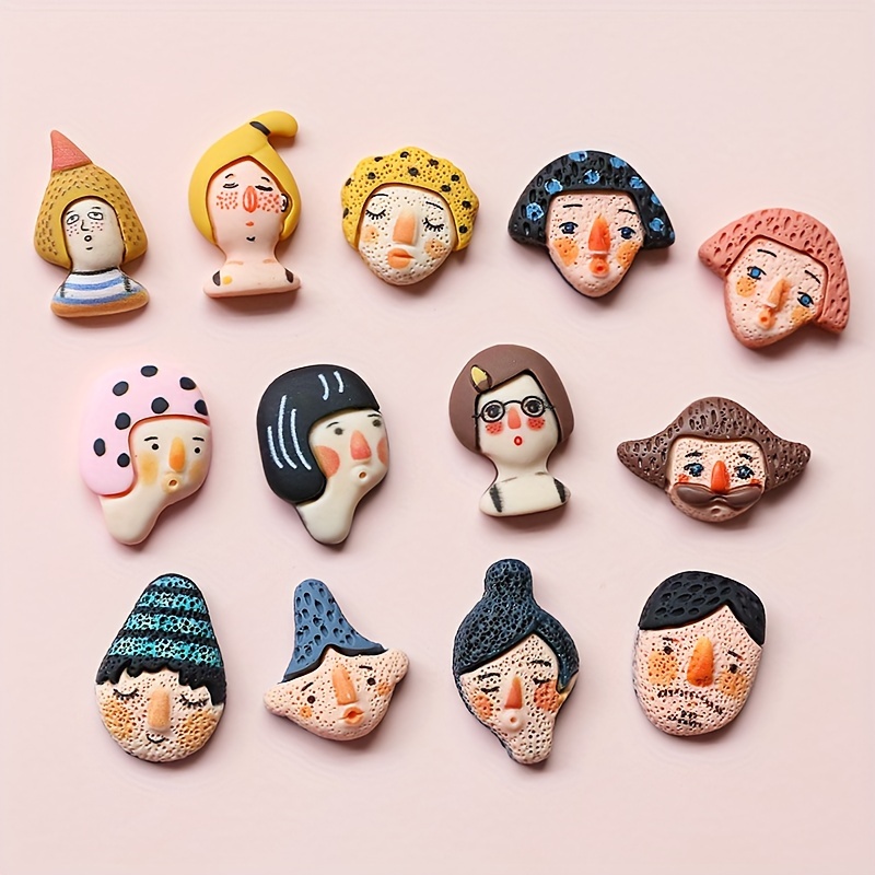 Funny Cartoon Avatar Resin Pendant Charms For Keychains - Temu