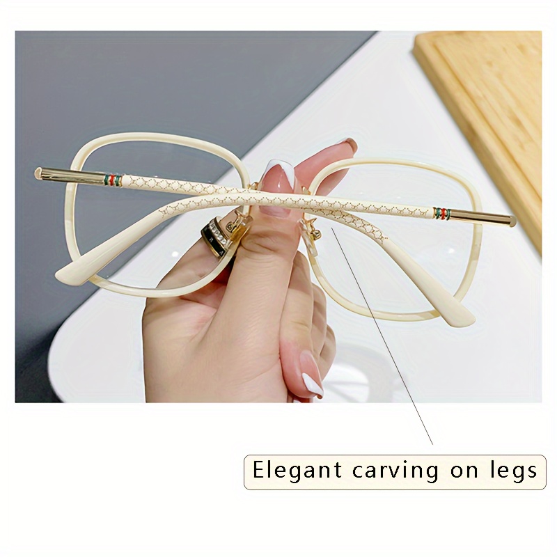 Metal Squared Frame Presbyopia Corrective Eyeglasses 1.0-4.0 Reading Glasses