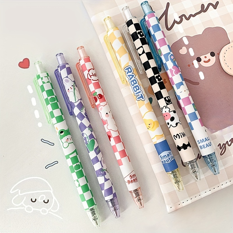 12pcs Pastel Retractable Gel Pens,Cute Pens,0.5mm Black Ink Pens  Aesthetic,school Supplies Cute Stationary For Home