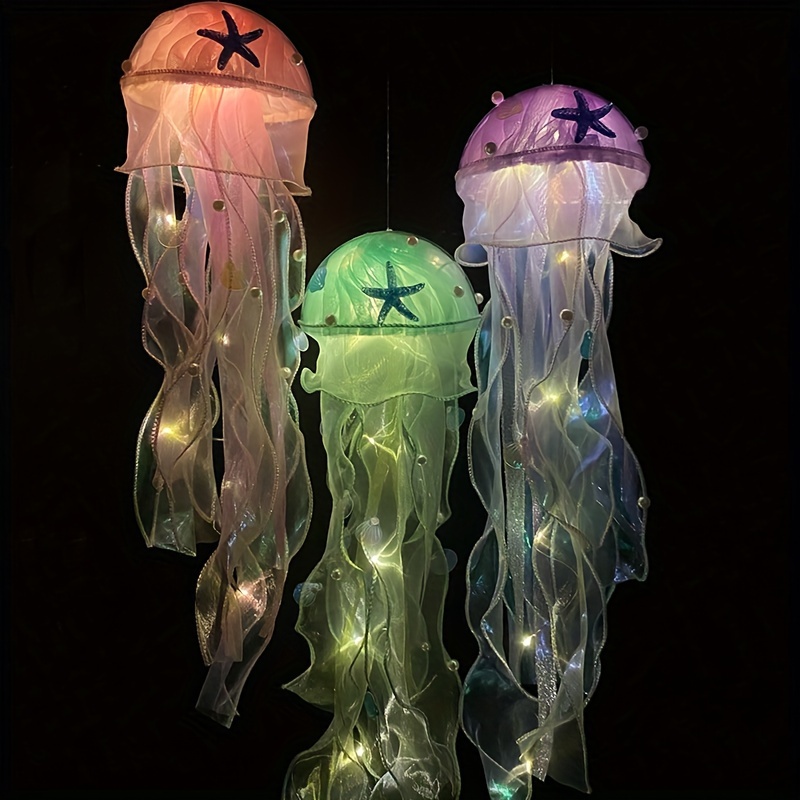 Lampe Méduse Colorée pour Enfants, Veilleuse Finie, Décoration de  ixd'Anniversaire sur le Thème de la