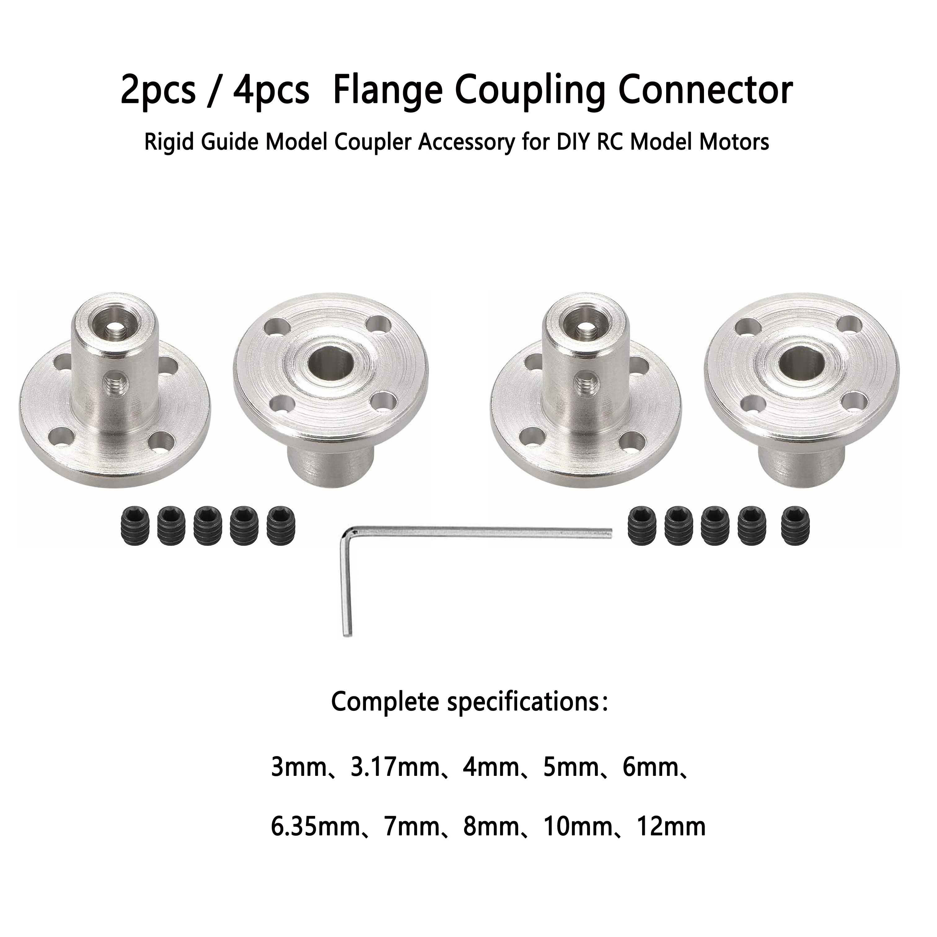 4 Pcs Universal Joint Shaft Coupler Couplage Connecteur de Direction pour  Rc Car Crawler Bateau - -ayane