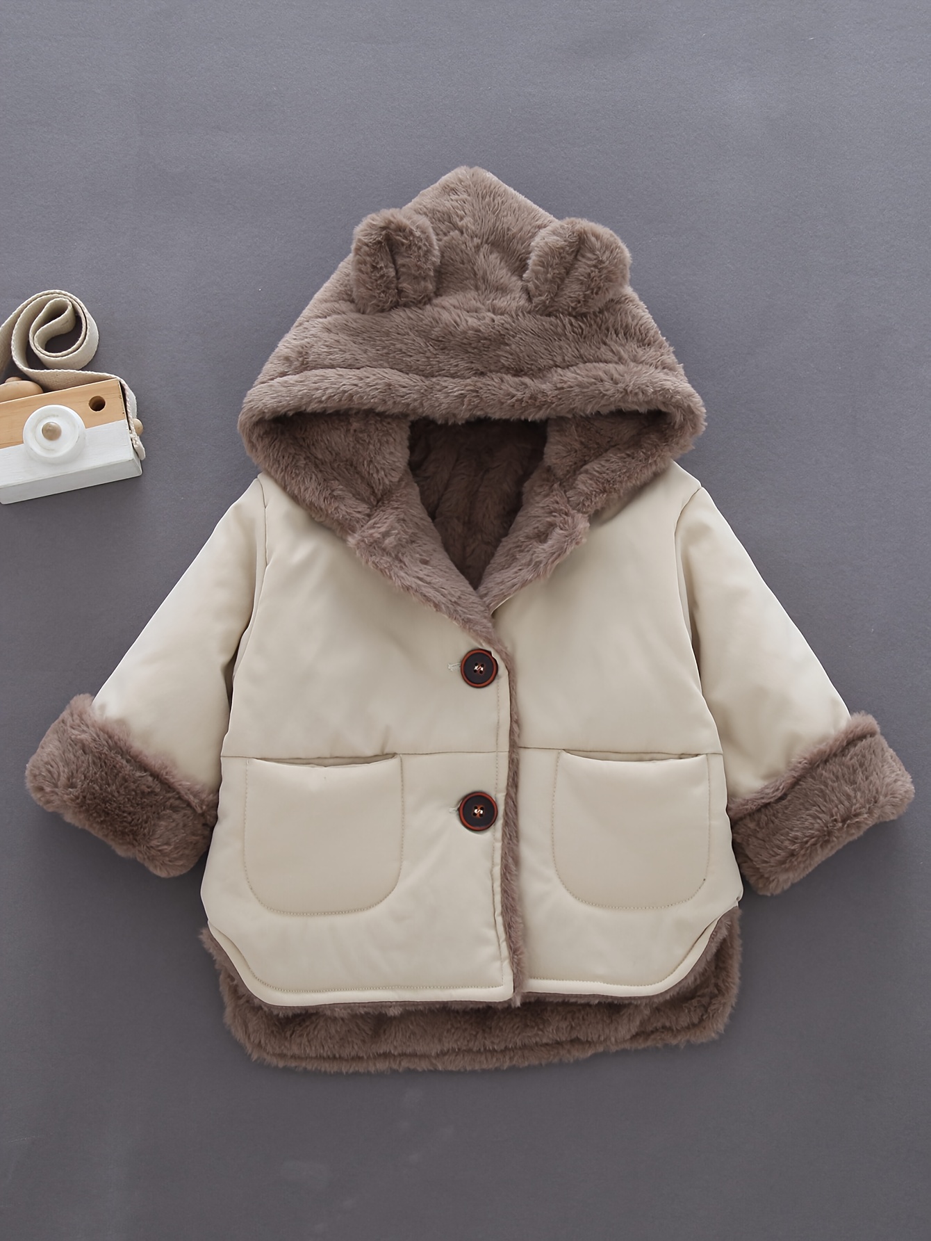 Toddler Kids Teddy Fleece Trench Coat for Girls Long Winter Coats Faux  Fluffy Jacket Overcoat for Child Snow