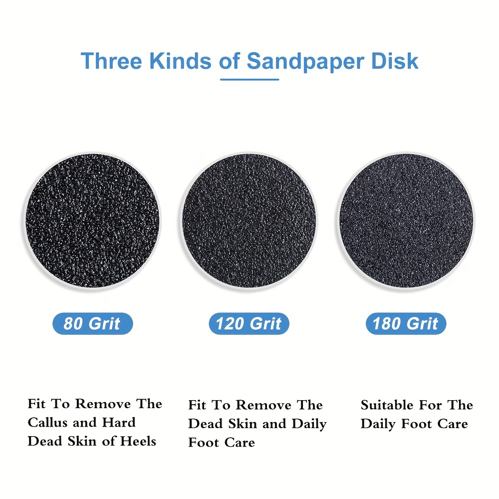 60Pcs Sanding Disc Sandpaper Electric Foot Care Pedicure Dead Skin Remover  Tool