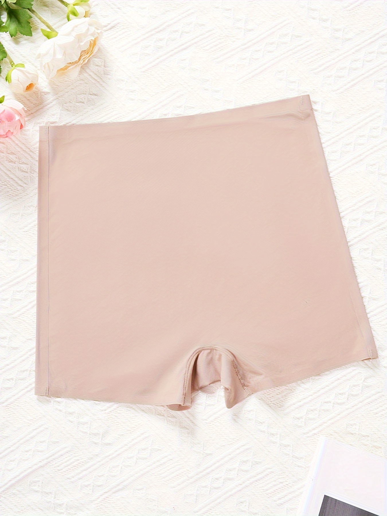 Seamless Solid Boyshort Panties Soft Comfortable Stretch - Temu