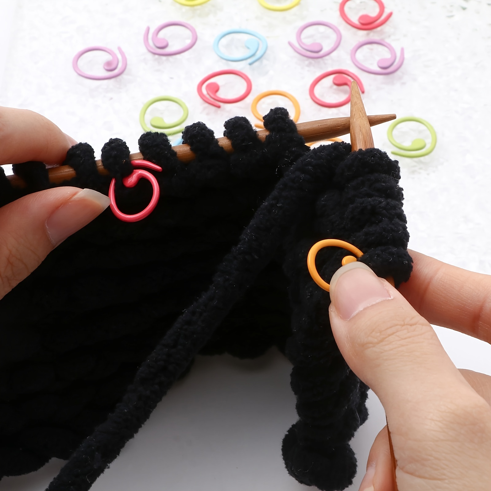Acheter Marqueurs de points de tricot en alliage à base de Zinc, 30 pièces,  spirale, marqueur peint multicolore, boucle, verrouillage de point de  Crochet, Clip d'aiguille à tricoter