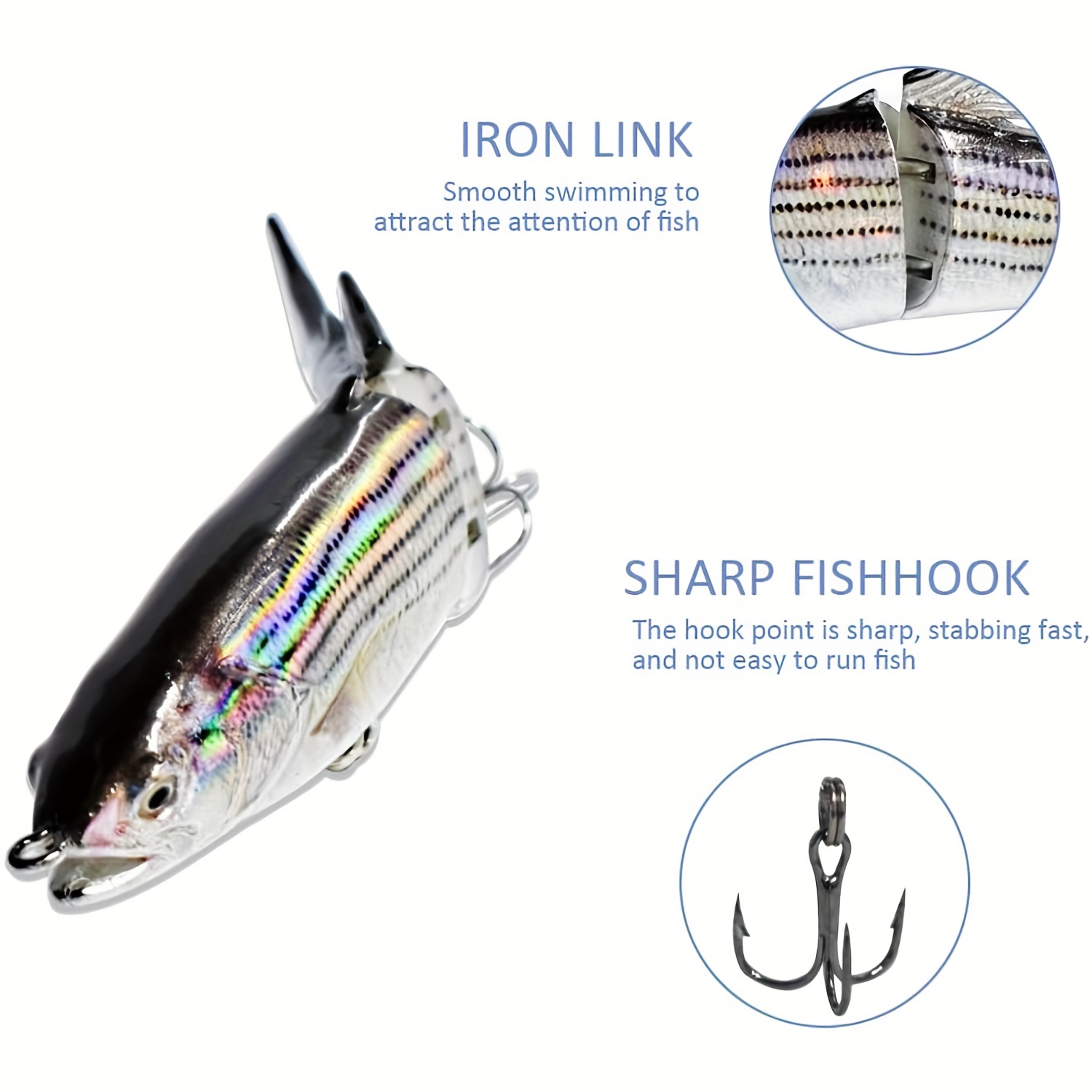 Artificial Fishing Lure Glide Bait Artificial Swimbait Hooks - Temu