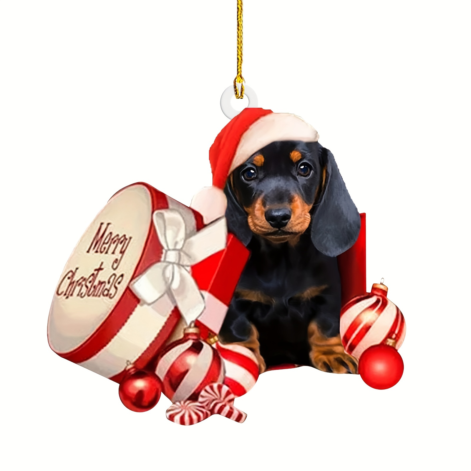 Christmas Cute Dog Accessories, With Christmas Hat And Sausage Dog Car,  Desktop Decorations, Christmas Gifts, Blind Box Handmade,christmas Decor, home Decor,party Decor,thanksgiving Gift - Temu United Arab Emirates