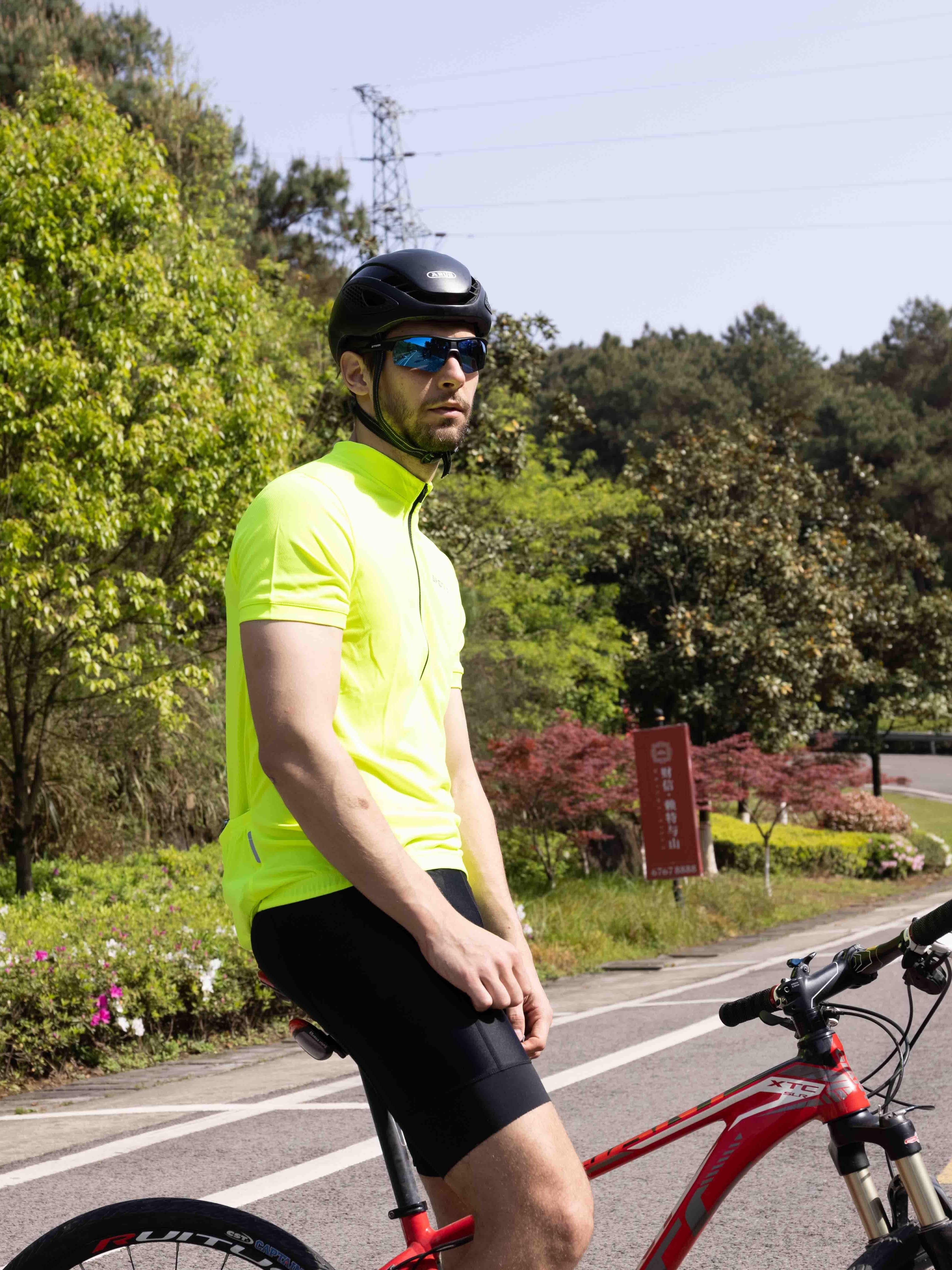 Mens cycling jersey with zipper pocket hot sale