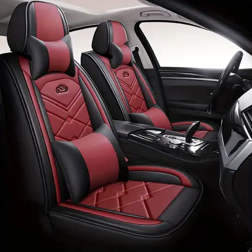 1pc Luxus Autositzbezug Premium PU Leder Autositzkissenbezug