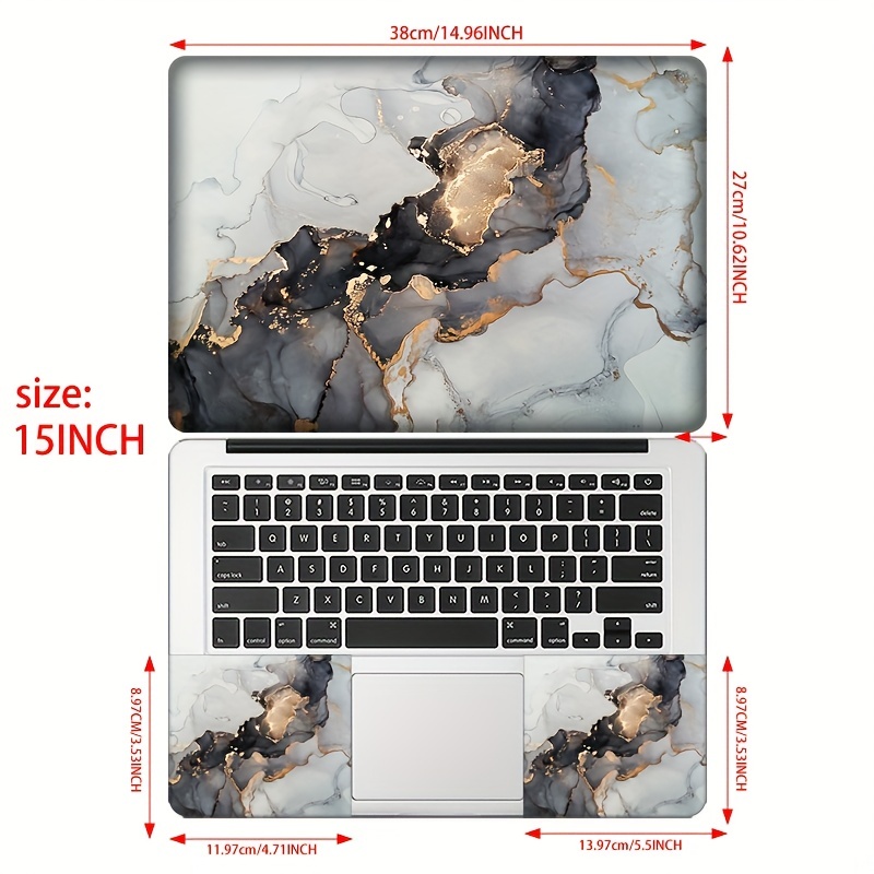 Laptop Skin Sticker Decal,12 13 13.3 14 15 15.4 15.6 inch Laptop  Vinyl Skin Sticker Cover Art Protector Notebook PC (Free 2 Wrist Pad  Included)