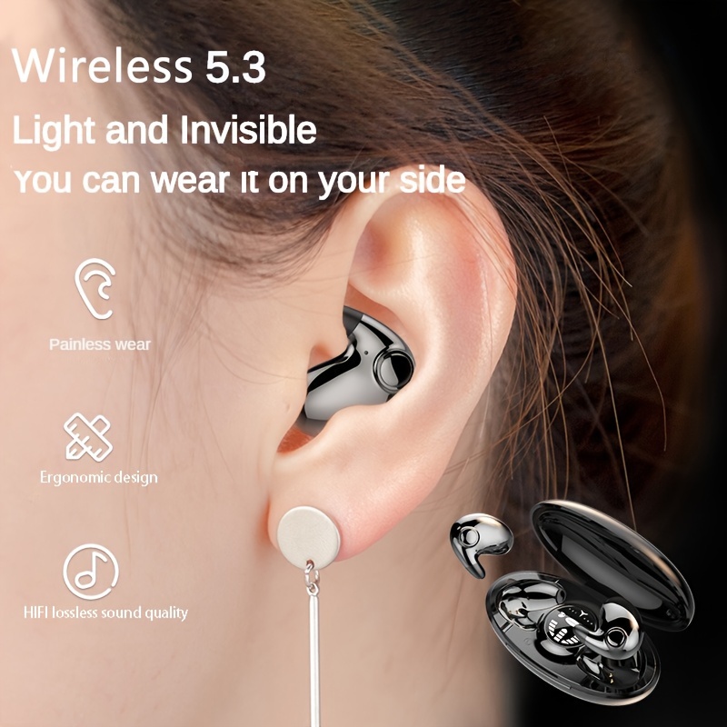 AODE Auriculares Bluetooth, auricular con micrófono ENC, estuche de carga  de auriculares inalámbricos para camionero, 55 horas de reproducción, 5.3