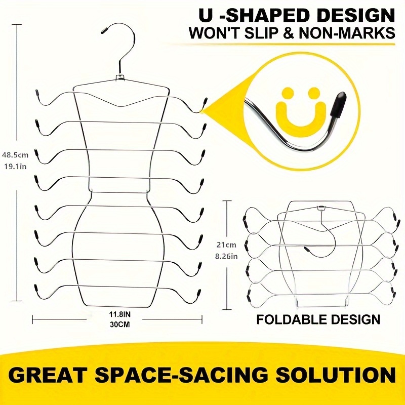 Vest Hanger Multi layer Space Saving Bra Drying Rack Non - Temu