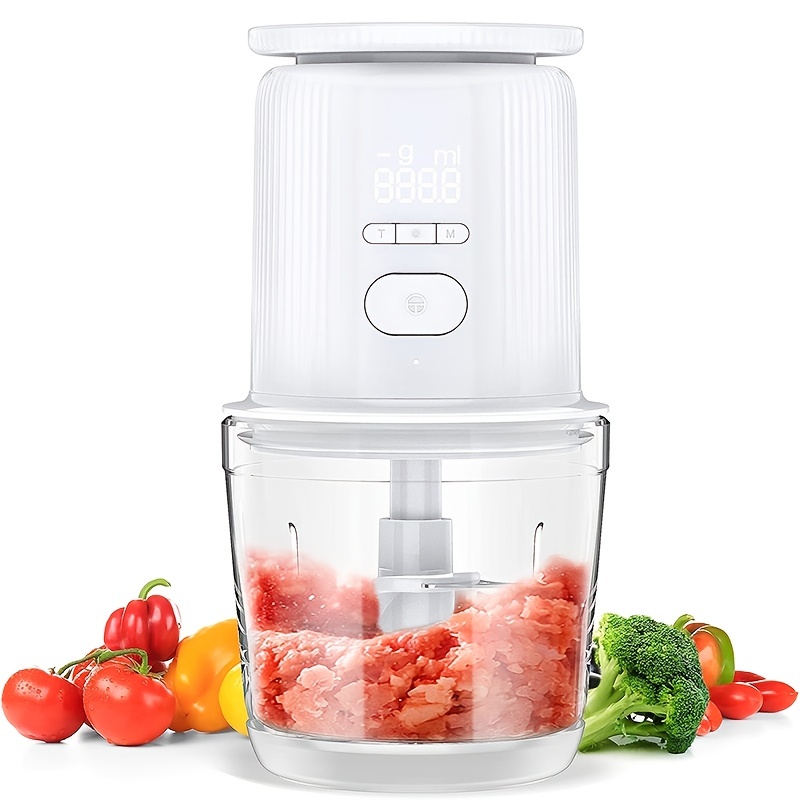  Food Processor - Cordless Mini Food Chopper Electric 200-Watt  Small Food Processor & Vegetable Chopper 2.5 Cup 20 Oz Glass Bowl with  Scraper for Blending, Mincing and Meal Preparation: Home & Kitchen
