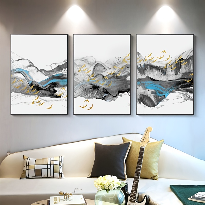 Gold Black Canvas Art Posters Gray Silver Luxurious Marble - Temu