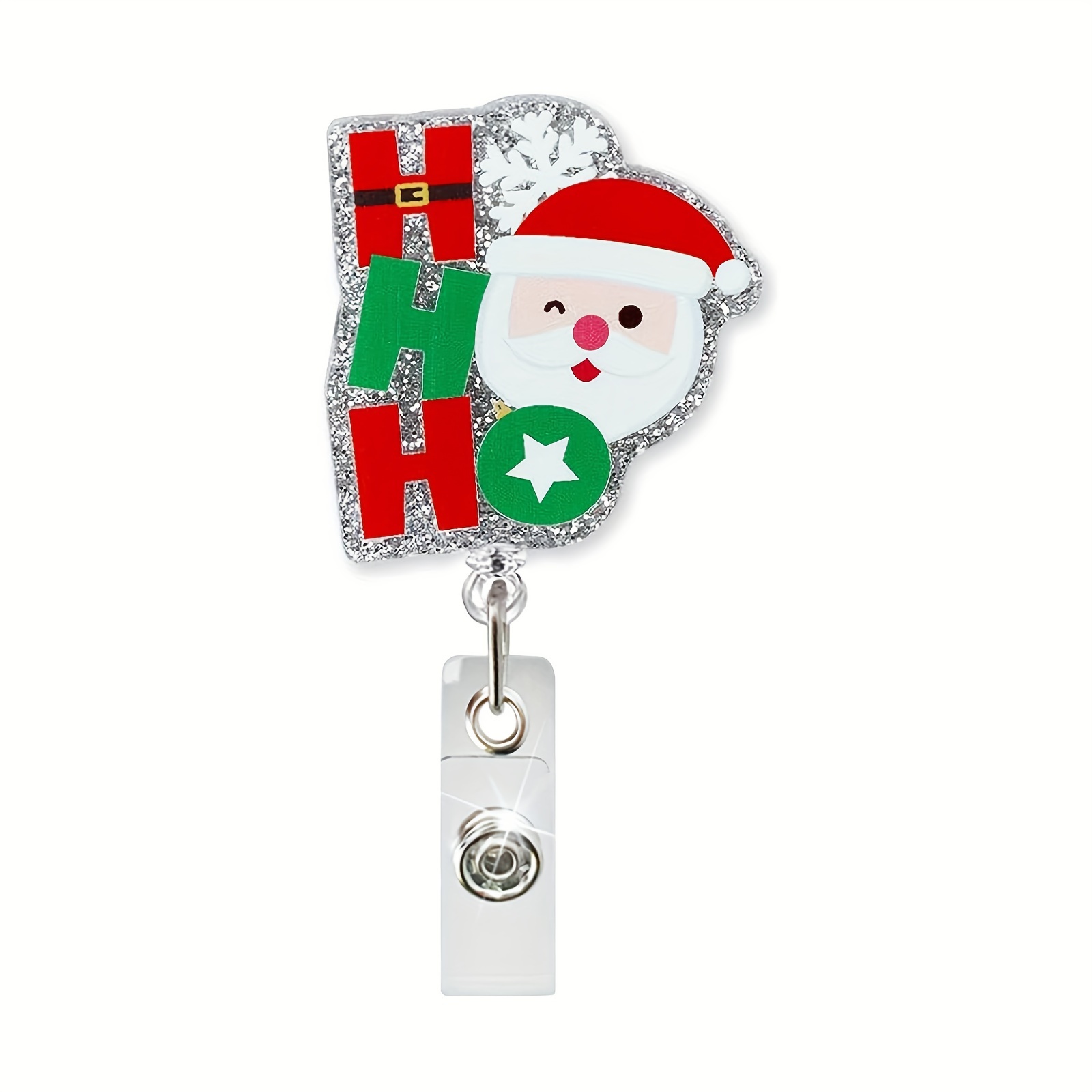 Christmas Retractable Badge Reel Id Name Badge Holder - Temu