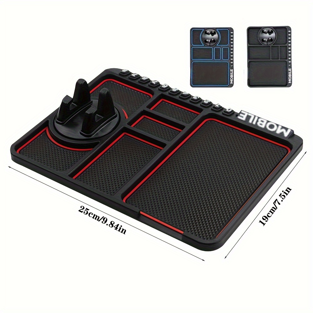 Non-Slip Car Phone Pad For 4-in-1 Car Parking Number Card Anti