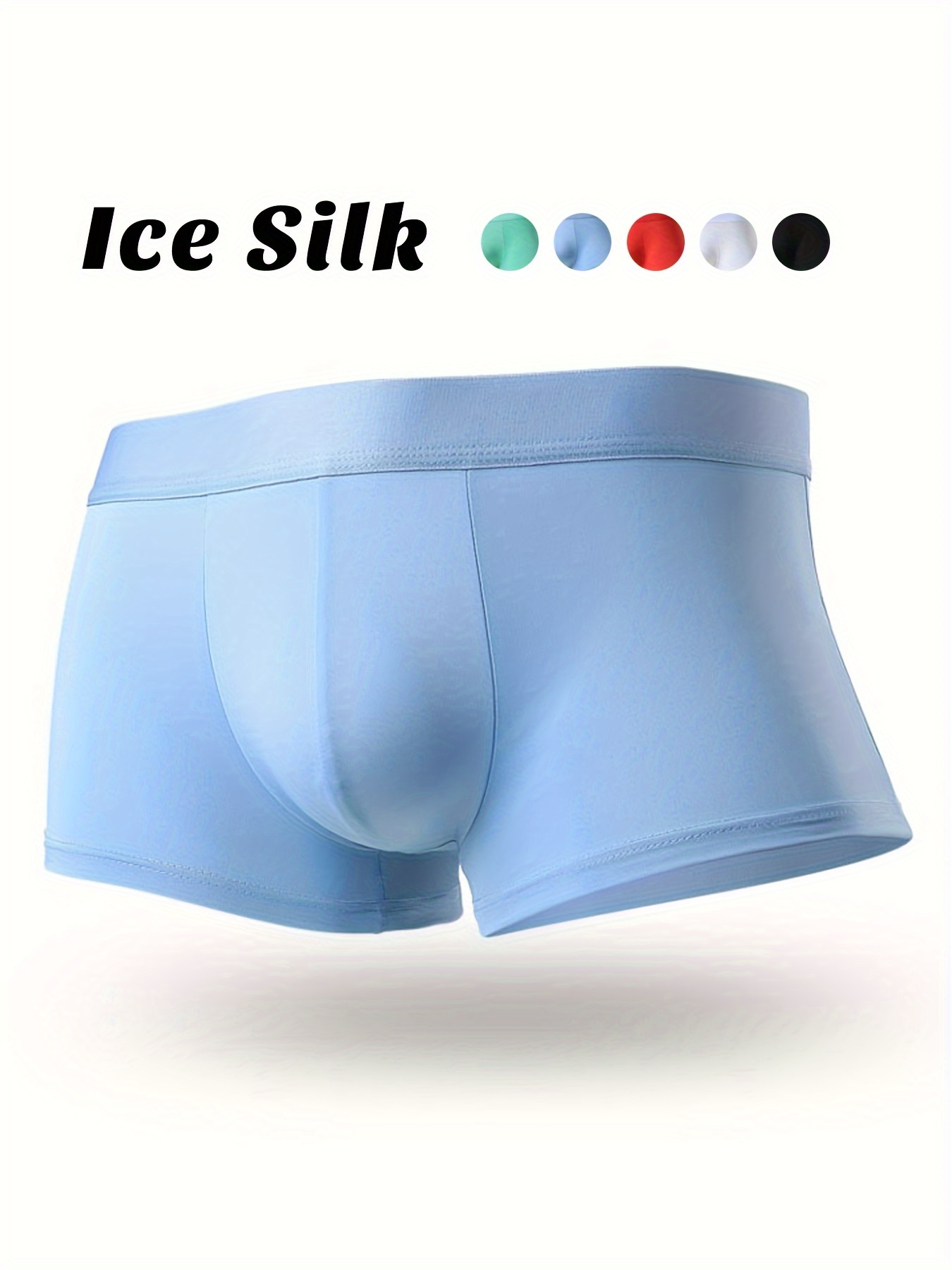 Asian Size Men's Ice Silk Cool Boxer Briefs Anti bacterial - Temu