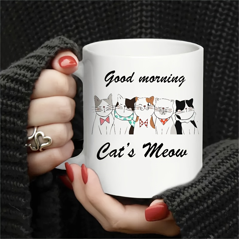  Cute Karma es una taza de gato, regalo para los amantes de los  gatos, taza de café para gatos Smug con texto en inglés, regalo de  cumpleaños para mamá de gato
