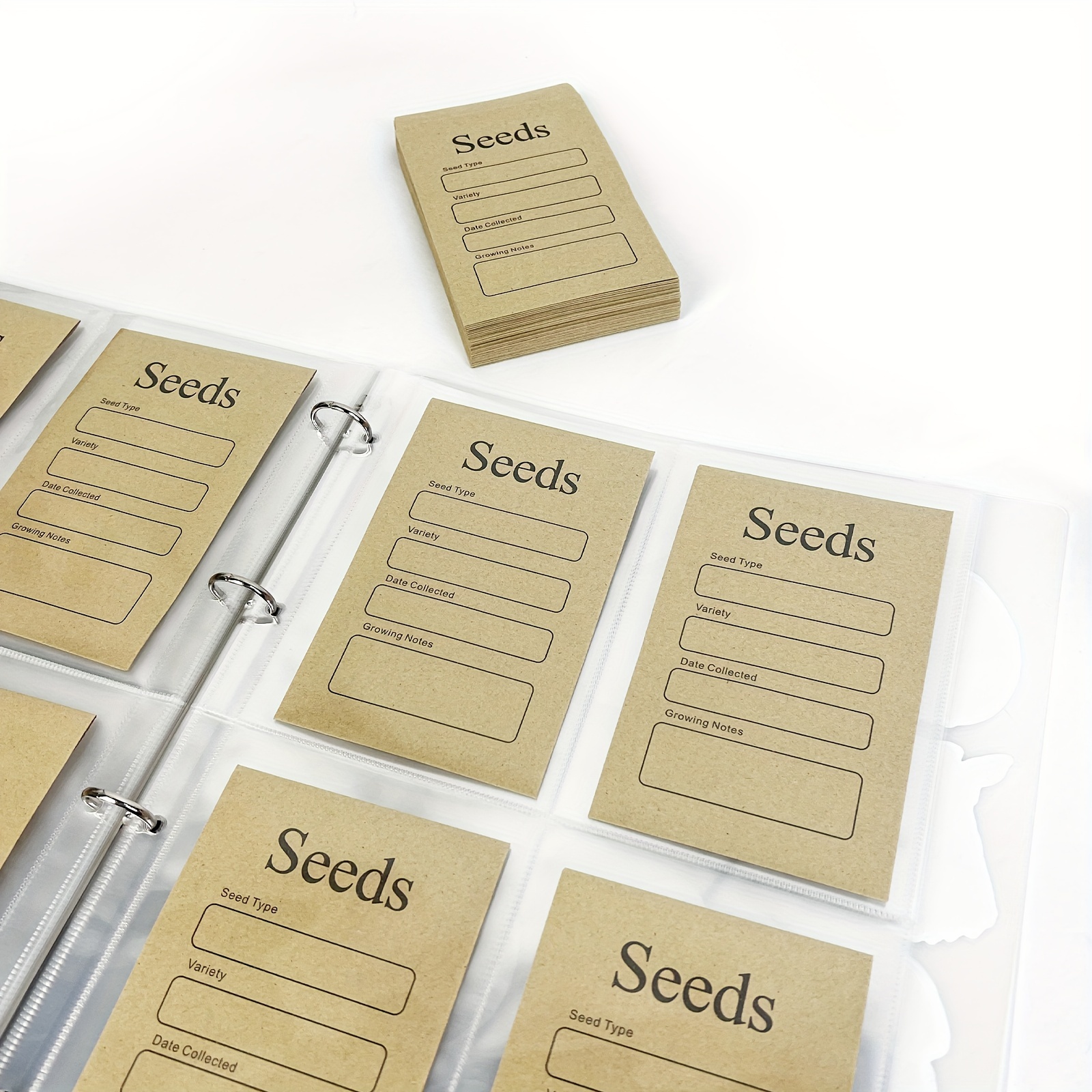 Garden Seed Storage Organizer Binder: 240 Seed Storage Pockets Organization  Binder & 80 Seed Envelopes - Seed Packet Organizer - Seed Keeper - Seed