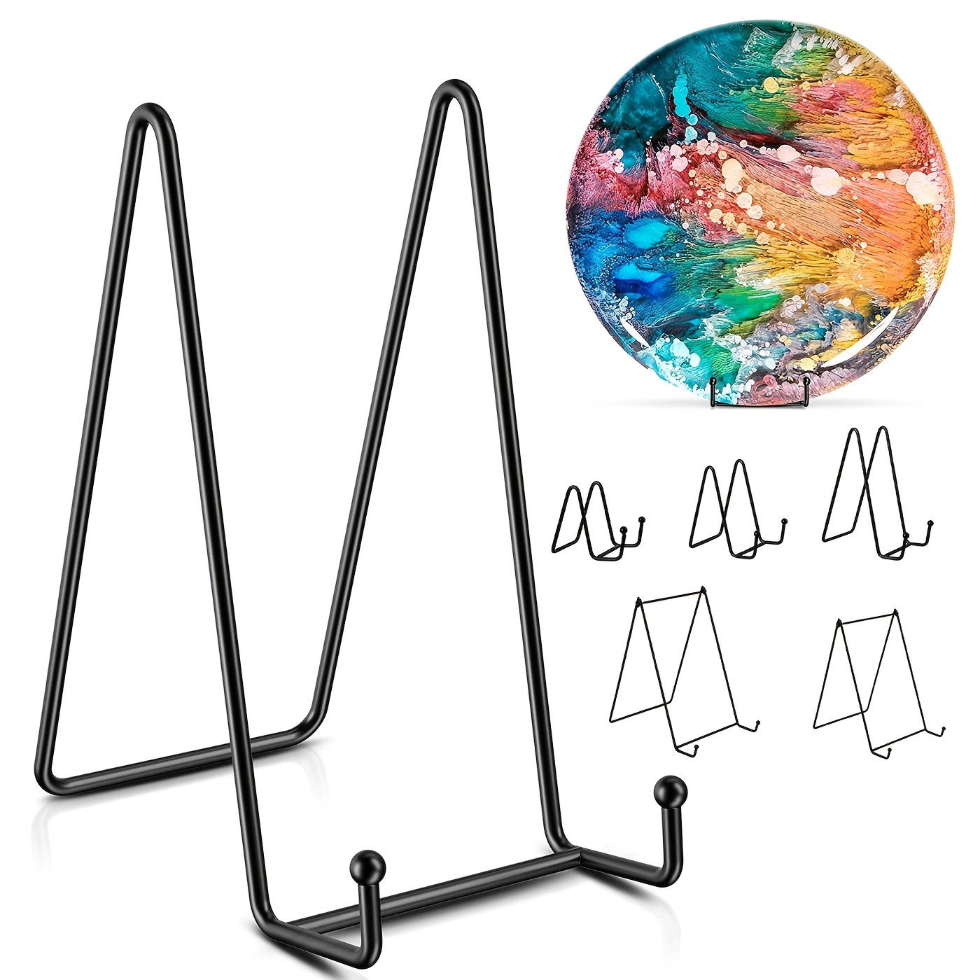 Plate Holder Display Stand, Picture Frame Holder Stand, Easel Display  Stand, Book Display Stand Iron Display Stand, Black Iron Easel Plate  Display Photo Holder Stand, Displays Picture Frames, Decorative Plates,  Tablets And