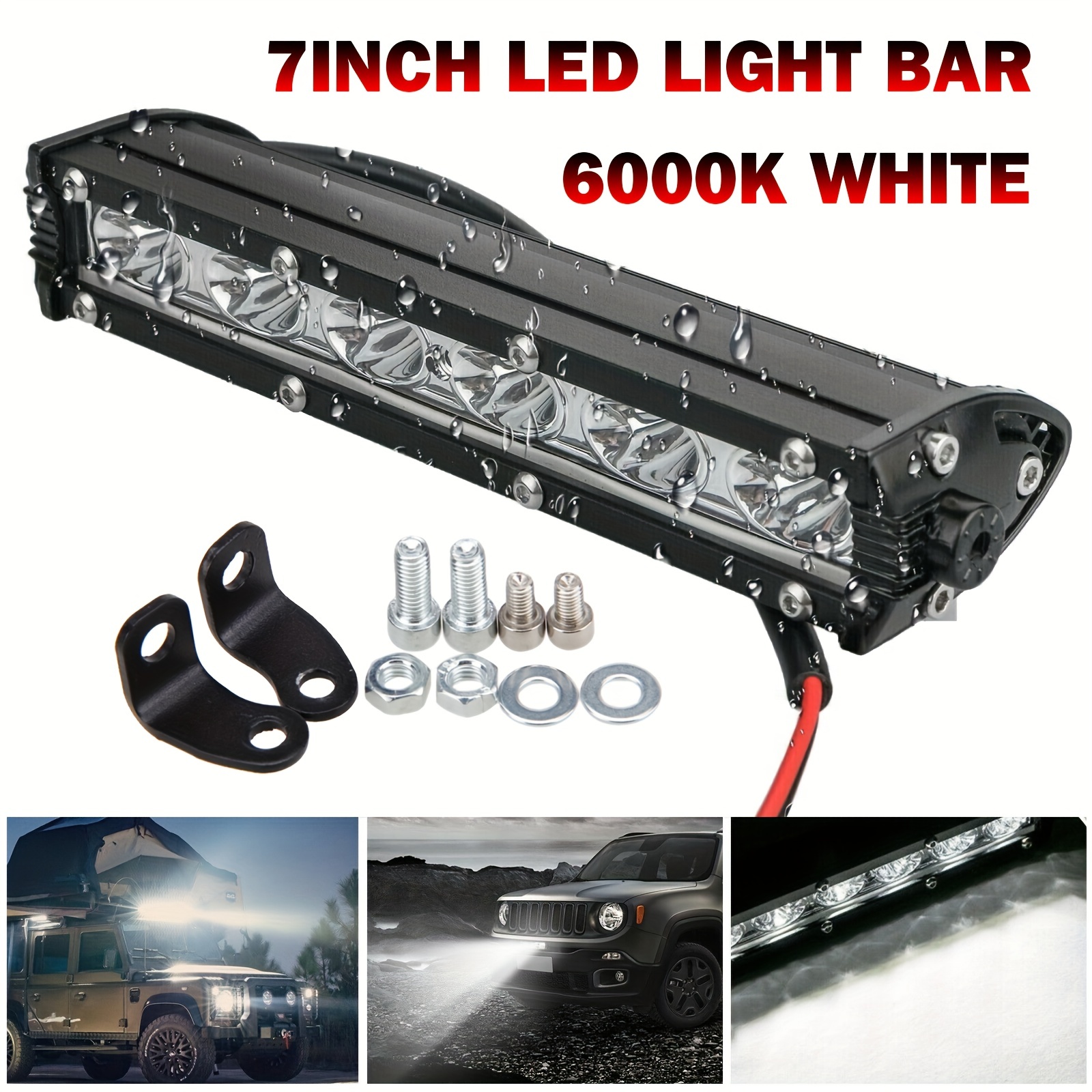 7 Inch 10-48V 18W Led Car Work Light Bar Led Light Bar 6000K White Yellow  Driving Fog LED Work Lamp For Offroad SUV 4WD Car Boat