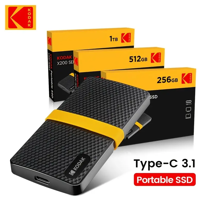 Kodak X200 Disque Dur Ssd Externe Hd Externo 1 To Usb3.1 Mini