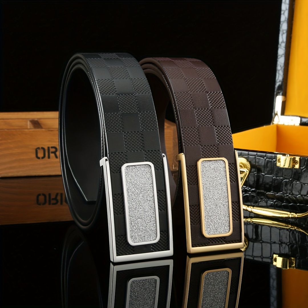 Men's Luxury Leather Belt, Fashion Leather Waist Belt For Men - Temu  Philippines