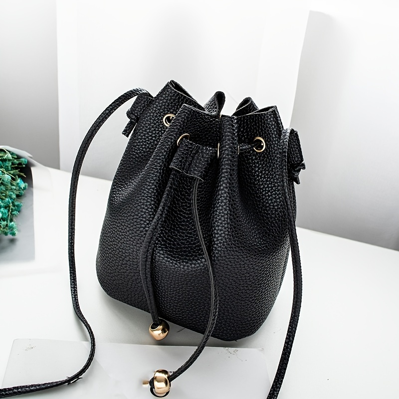 Bucket Bag 2023 | Leather Stylish Handbag Purse with Drawstings