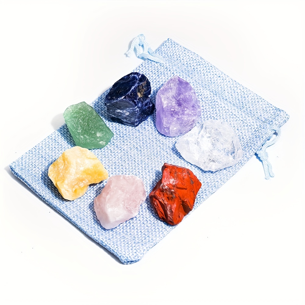 Natural 7 Crystal Mineral Set for Beginners