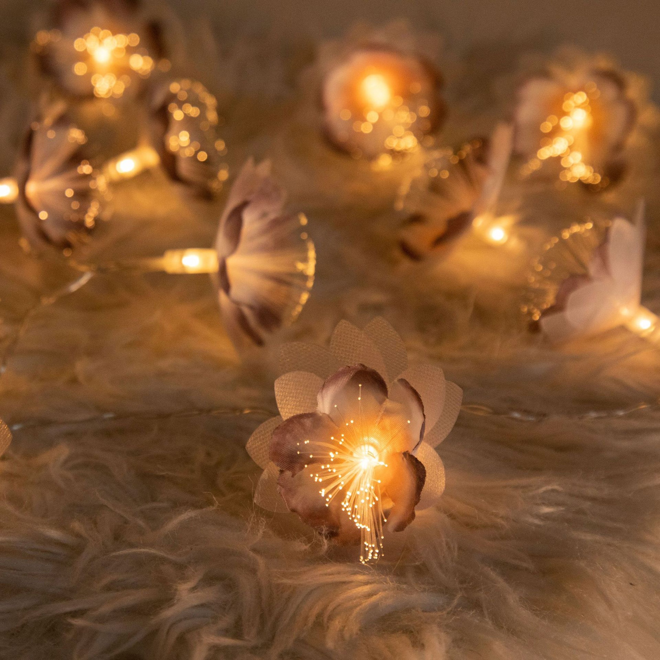 1 pièce 10 Led 1,5m en plastique Ficelle romantique design fleur Lumière  décorative extensible pour la fête, Mode en ligne