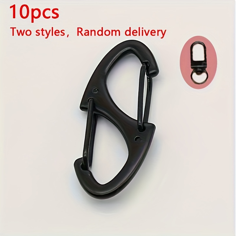 1pc Tactical D Keychain Shape Hook Buckle Clip Climbing Army Carabiner Fit  Outdoor Camping