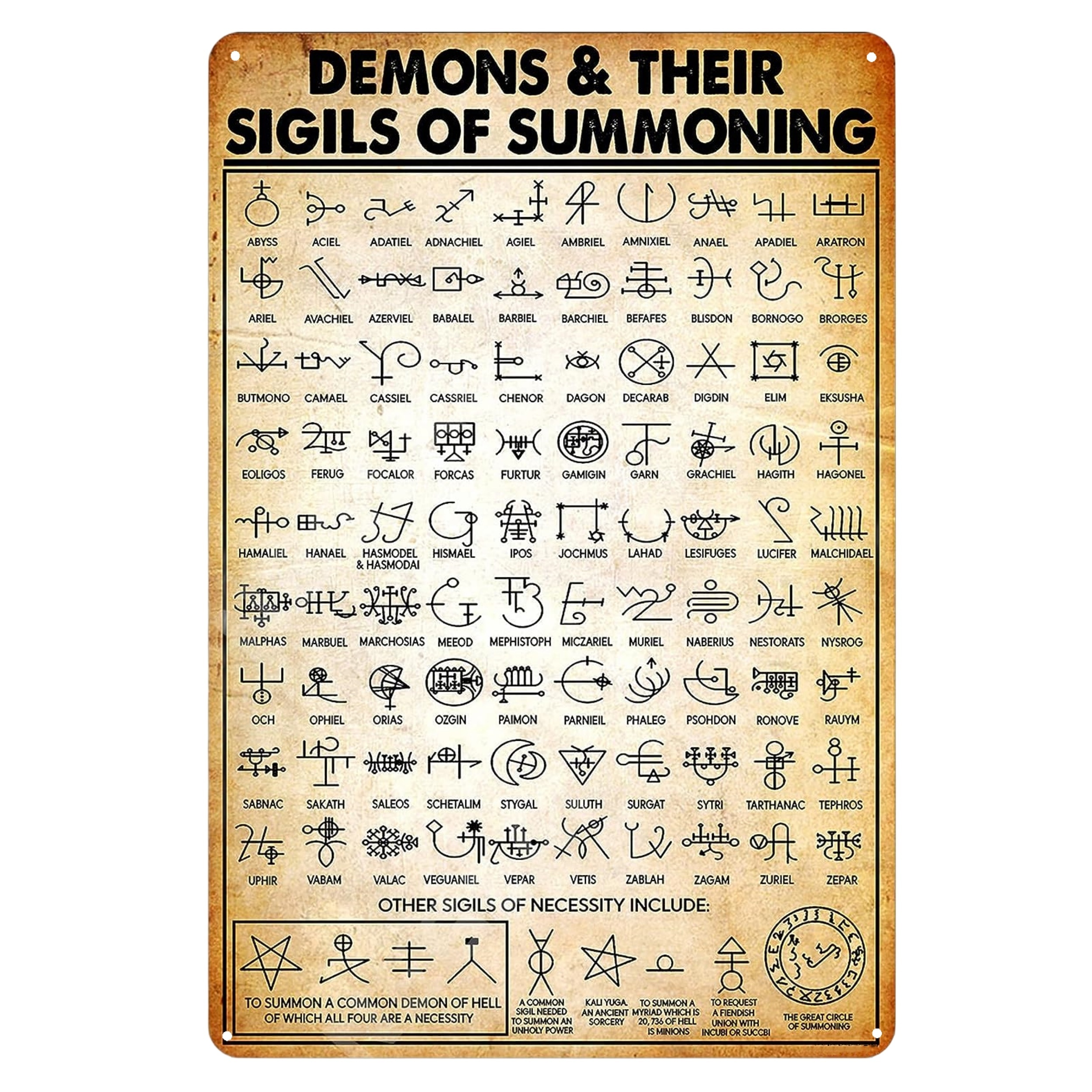 ancient demonic sigils