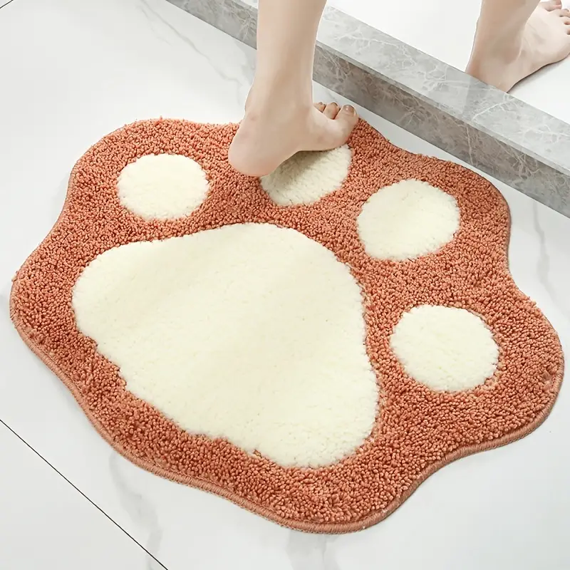 Cute Foot-shaped Floor Mat - Water-absorbing Non-slip Rug For