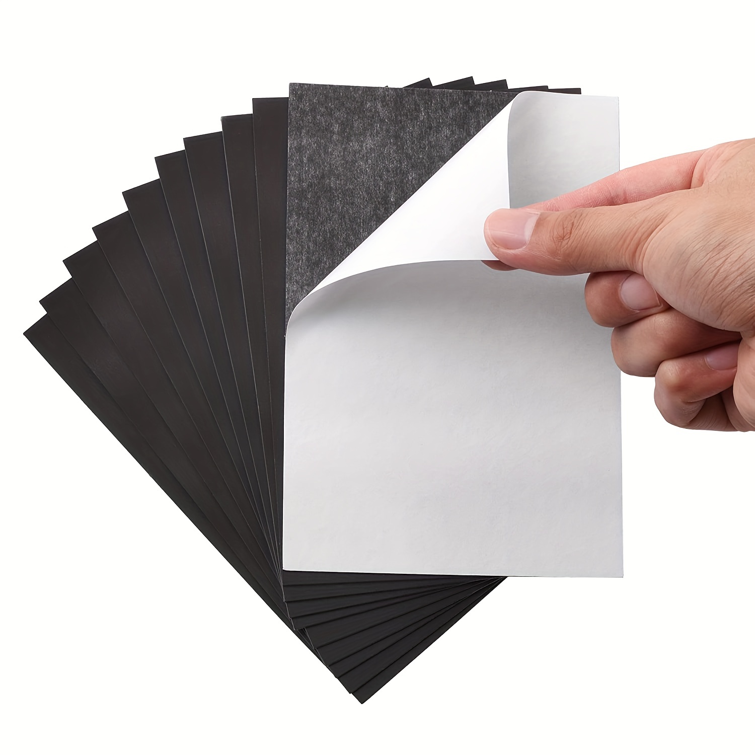  30Pcs 20Mil 4X6 Magnetic Adhesive Backing Sheets - Magnets  Sticker-Peel and Stick, Works Great for Pictures, Artworks, Varied Cut  Size/Shape : Office Products