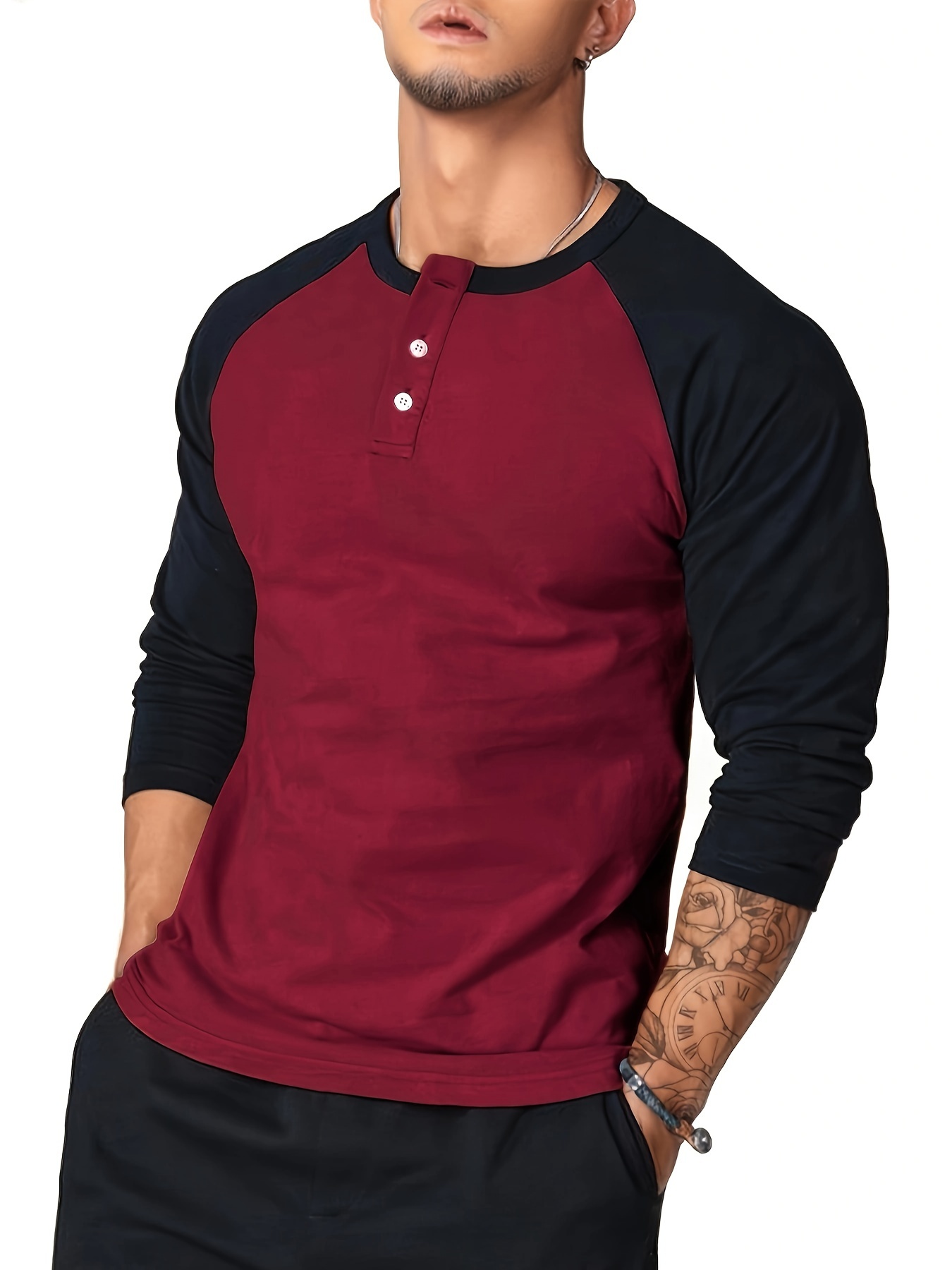 Camisetas ajustadas de verano para hombre, camisa deportiva de manga corta  con cuello redondo, Color sólido